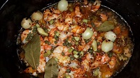 The picture of a plate of garlic shrimp