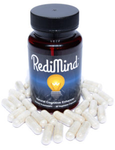 The picture of a bottle of redimind, this ais a natural supplement for Dementia.
