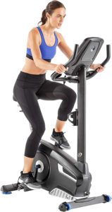 the beautiful picture of a woman on here Nautilus U616 Upright bike.